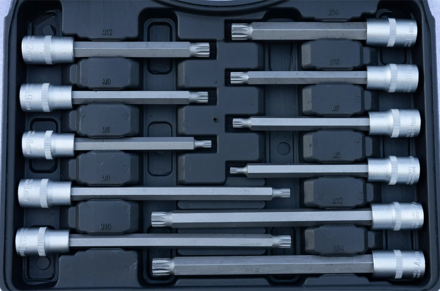 26-Delige Spline Veeltand Doppenset profi set 1/2 26-Delig Onderkant Revotools