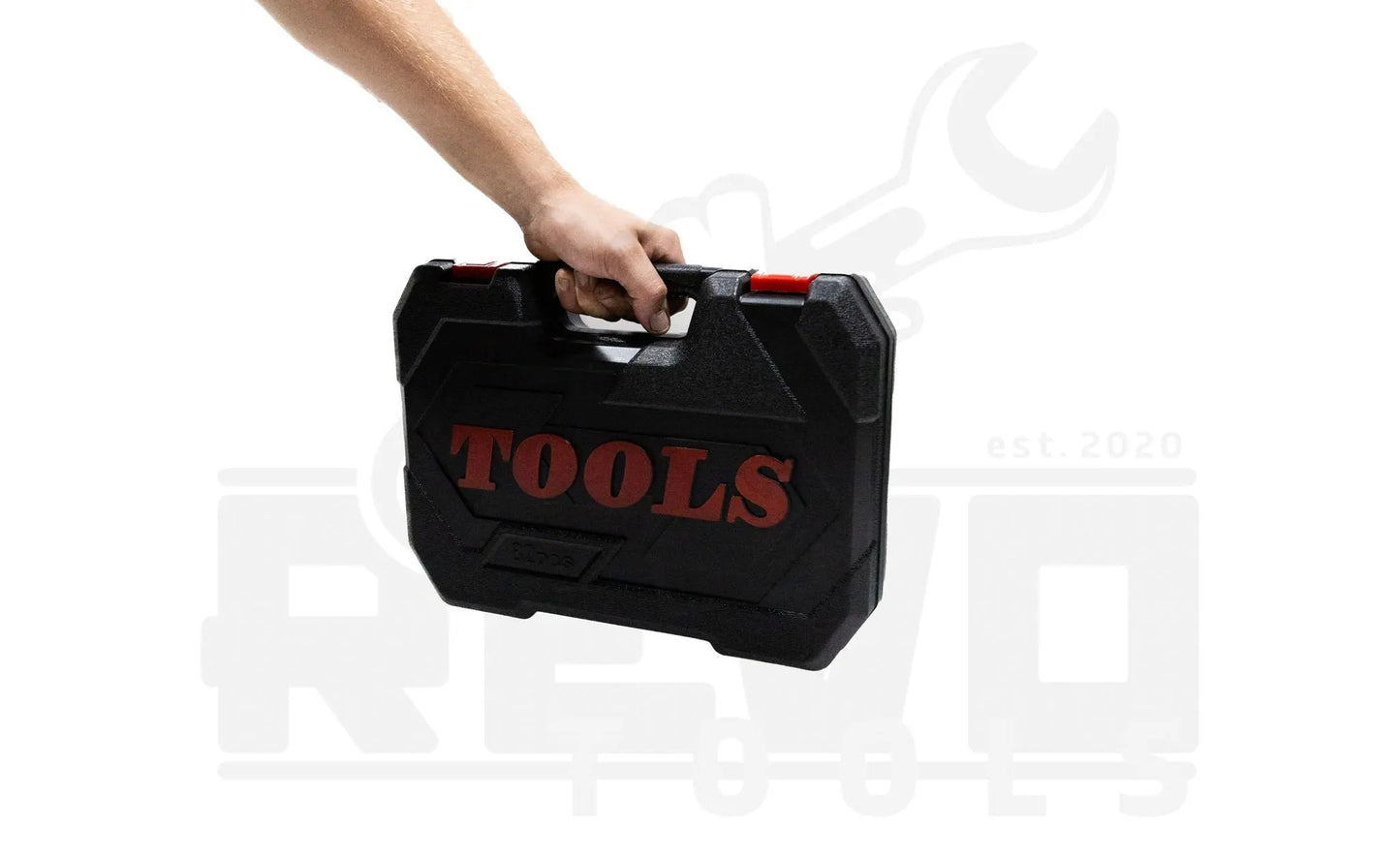 82-delige Metallo Doppenset met Steeksleutels – 1/2" en 1/4" Chrome Vanadium | Dichte Case Revotools