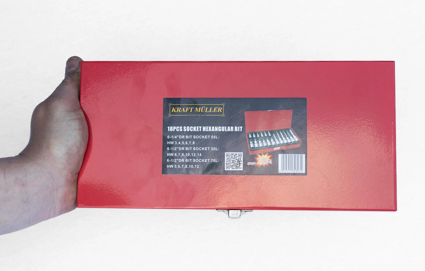 Doppendoos 18-Delig 1/4″ + 1/2″ Pro-Line – Duurzaam en Betrouwbaar | Dichte case Revotools