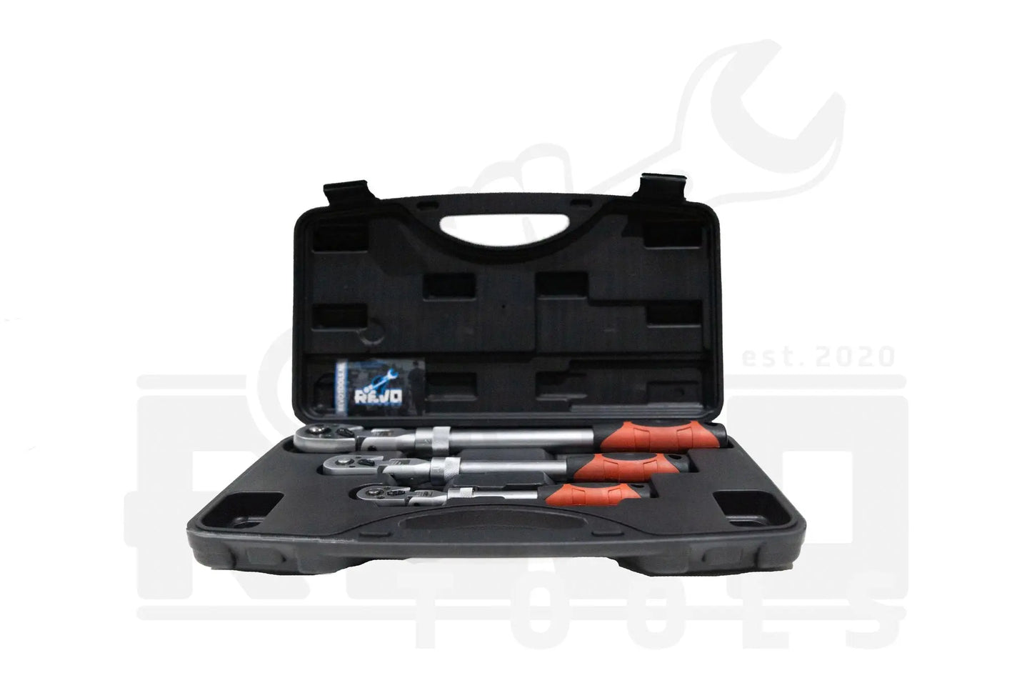 3 Delige Ratelsleutel-set uittrekbaar kantelbare ratel 1/4 3/8 1/2 Revotools