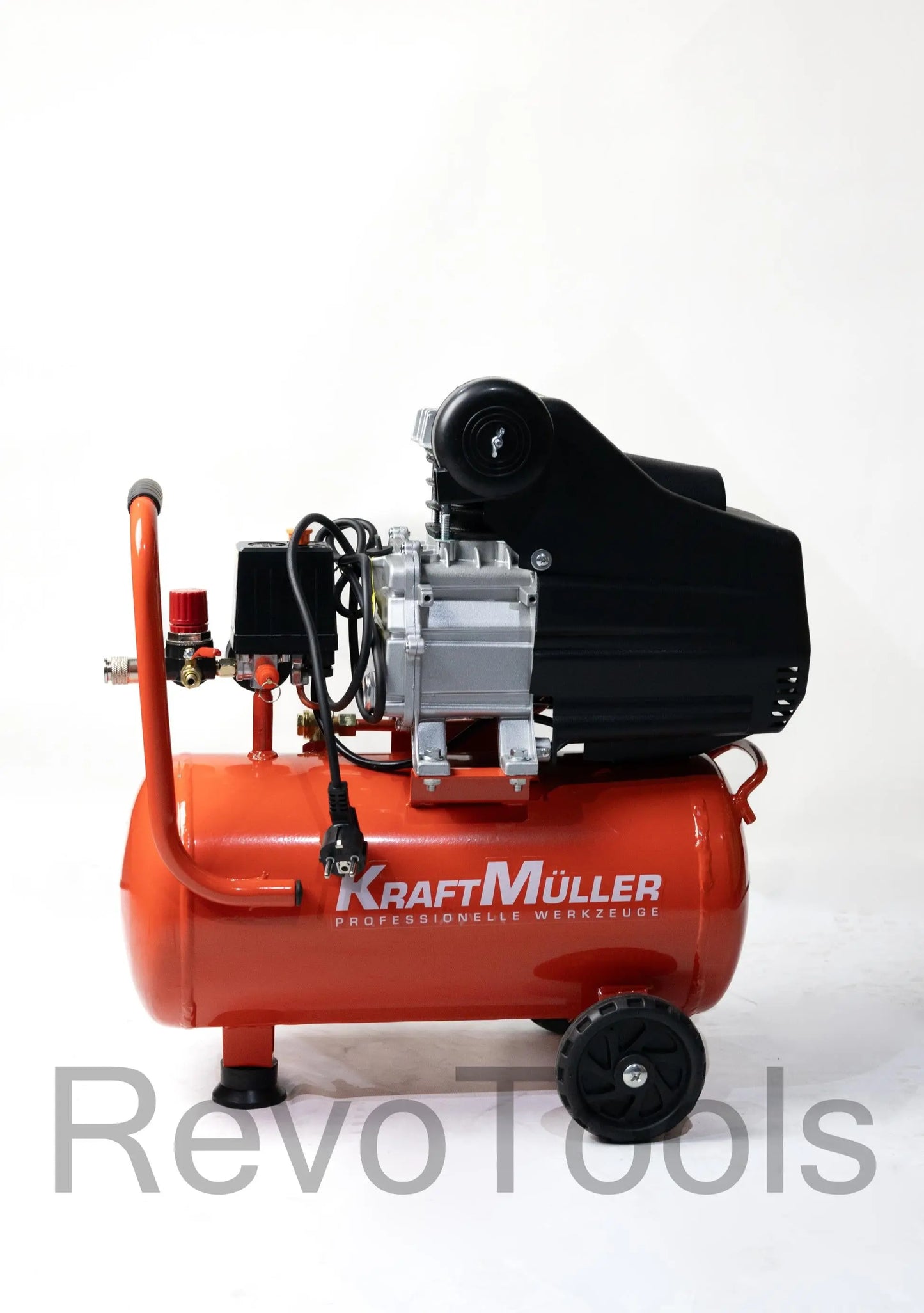 24-L Liter compressor KraftMuller Luchtslang en bandenpomp Zijkant 2 Revotools