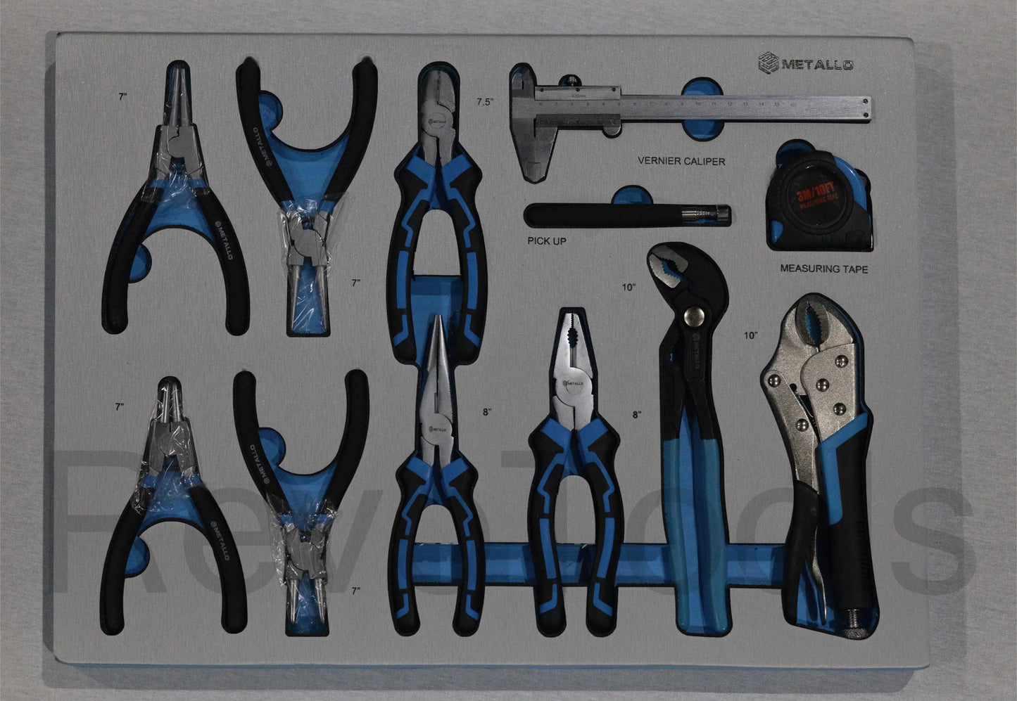 Metallo Gereedschapswagen | Doppen 1/4 3/8 1/2 , slagpen , Moment sleutel | 13 Lades gevuld Inhoud 4 Revotools