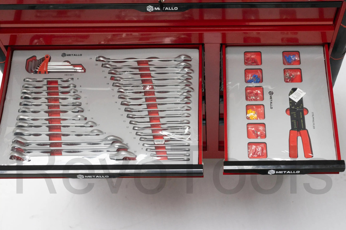 Metallo Gereedschapswagen Werkbank met 13 Lades – 470-delig Chrome Vanadium Gereedschap Revotools