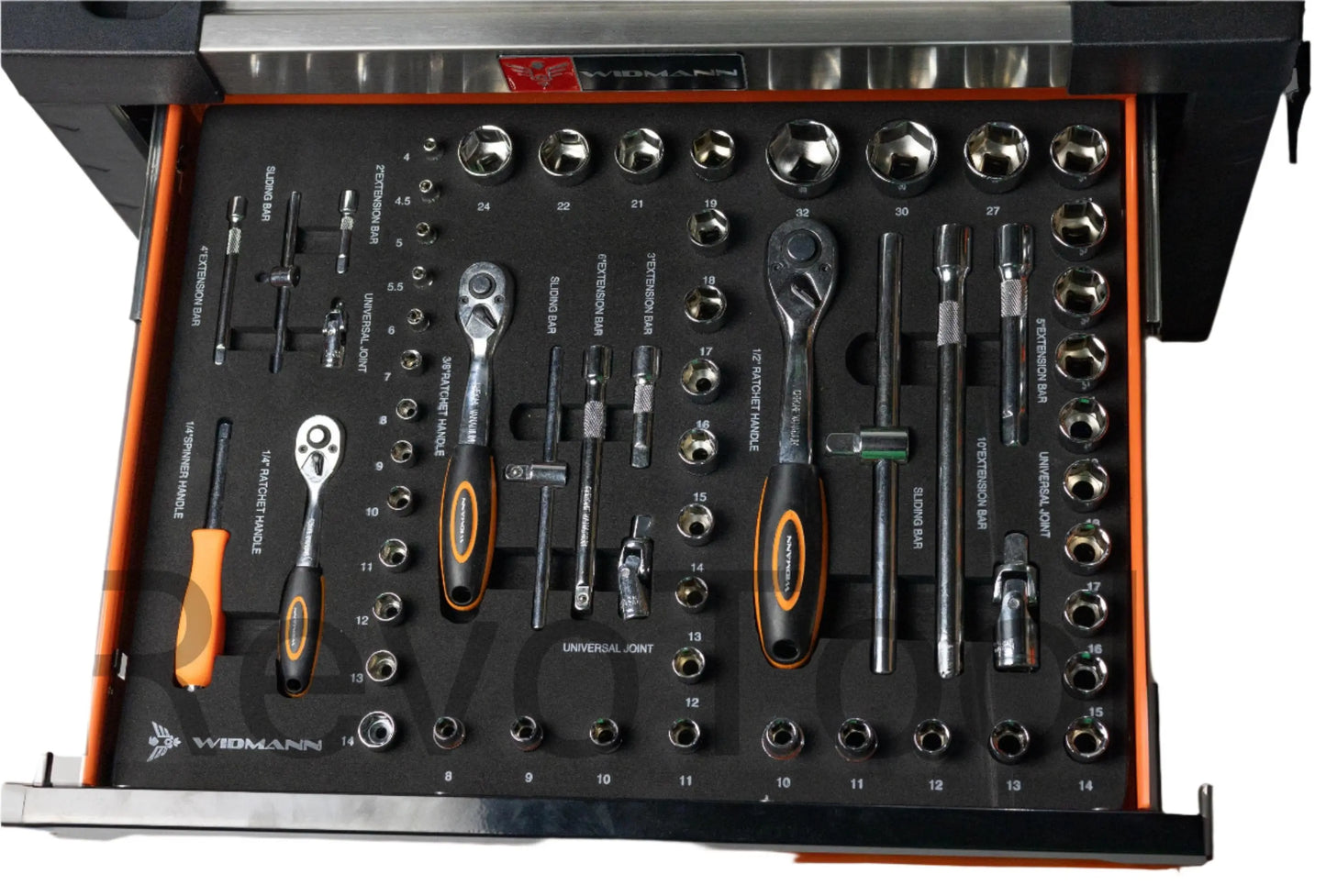 Widmann MINI4 Gereedschapskist – Compact en Robuust | Revotools.nl | Open lade 1 | Revotools
