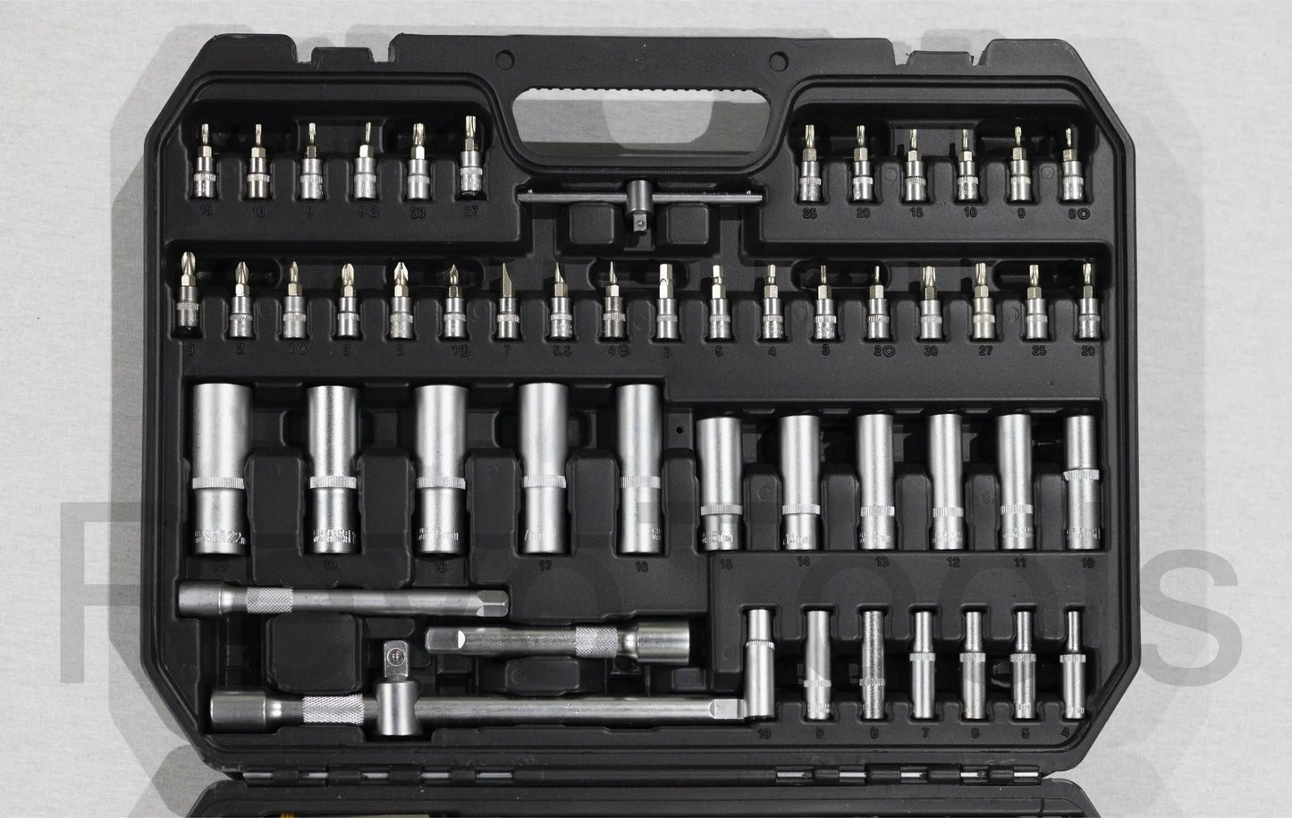 171-Delige Doppenset met 3 Ratel handgrepen 
1/4 3/8 1/2 | Torx, Inbus 3 Ratels| Open Revotools