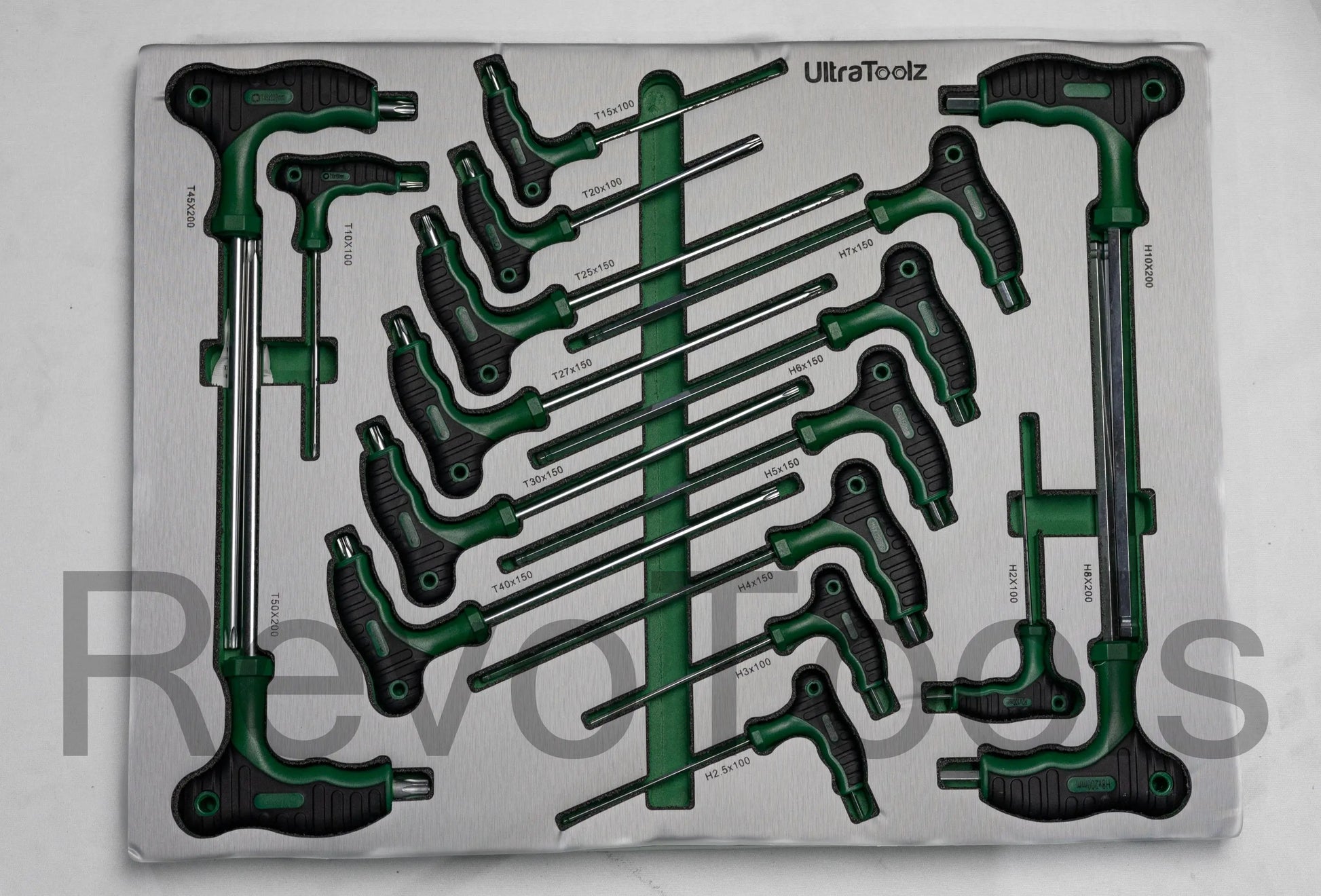 Ultratoolz Gereedschapswagen | Doppen 1/4 3/8 1/2 , steeksleutels , Moment sleutel , Ringratel olie en remmenset | 7 Lades gevuld Revotools