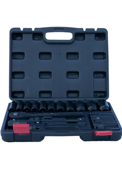 Professionele 23 Delige 1/2" Krachtdoppenset met Ratel en Verlengstukken CRV Revotools