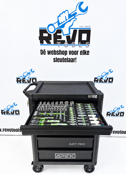 Gevulde Gereedschapswagen APEX AX7 Pro - 310-delig | 7 Laden