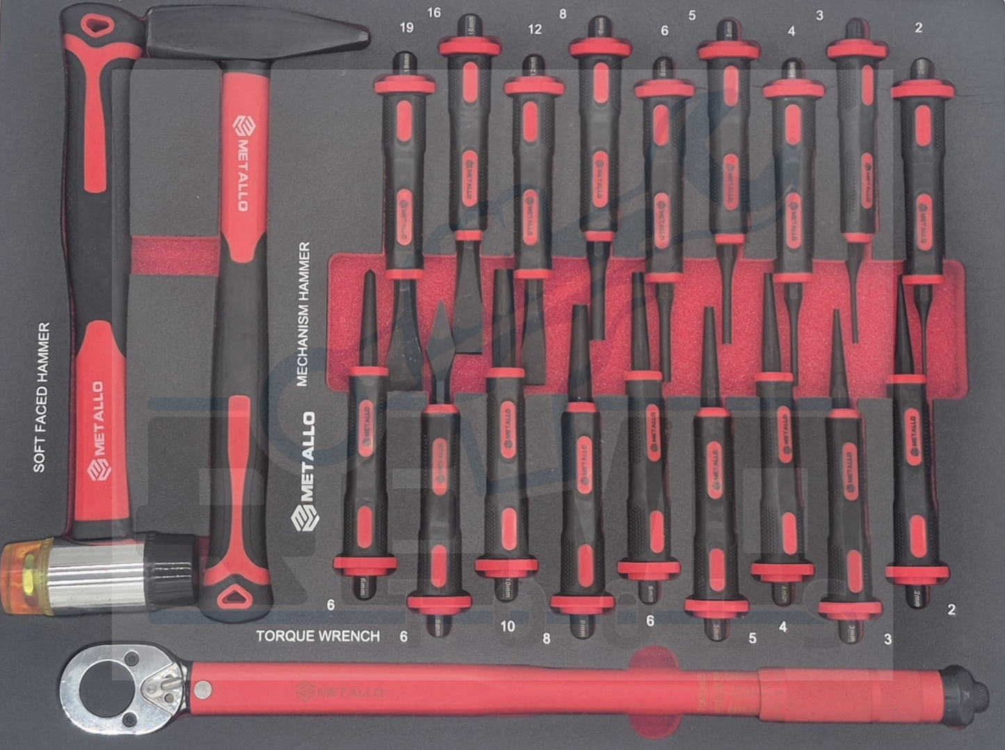 Metallo V7 Edition Gevulde Gereedschapswagen – 7 Laden gevuld met Houten Werkblad