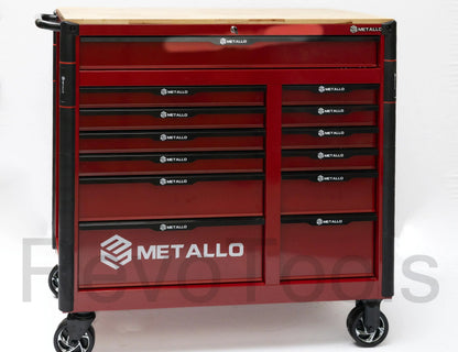 Metallo Gereedschapswagen Werkbank met 13 Lades – 470-delig Chrome Vanadium Gereedschap Revotools