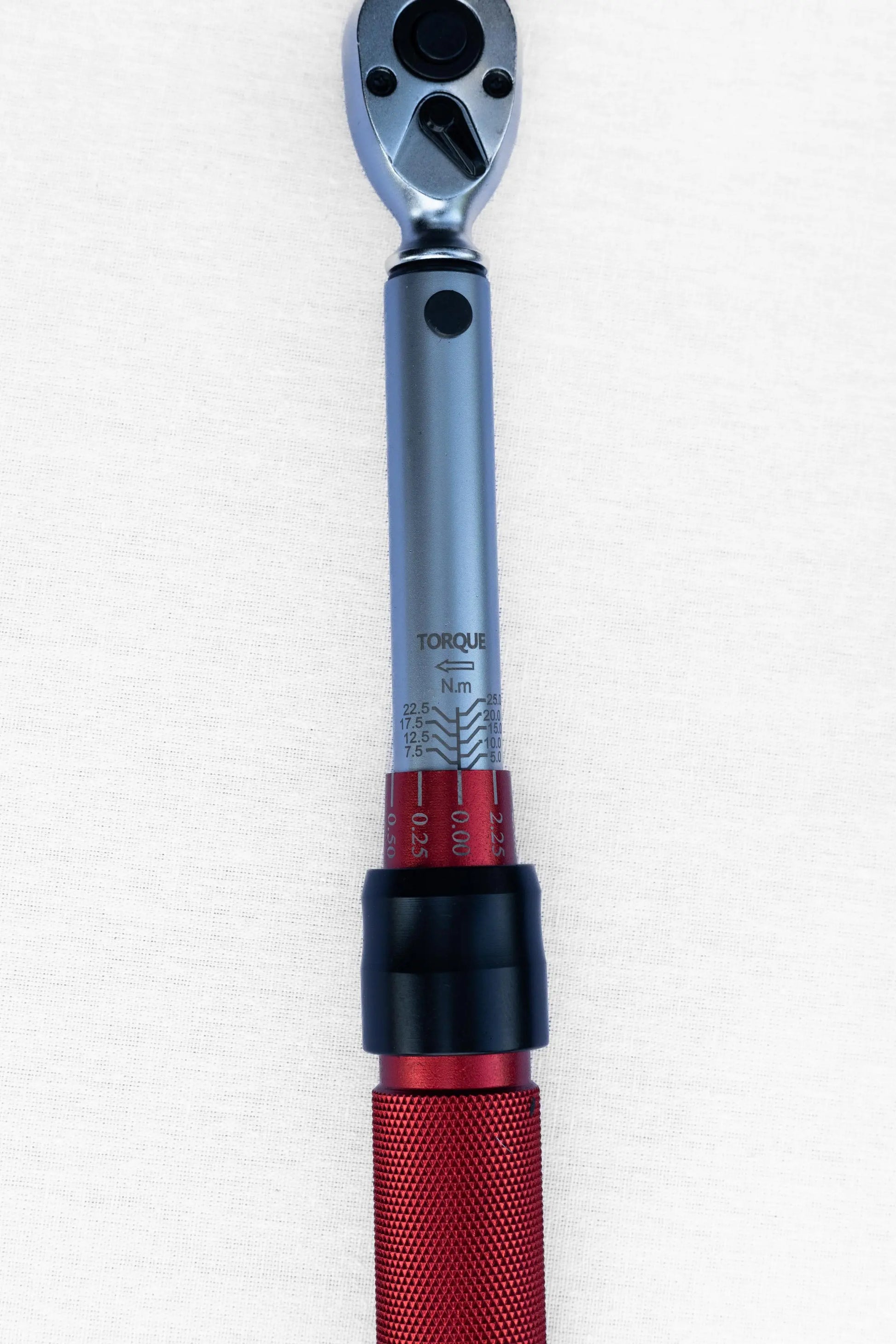 1/4" Momentsleutel Set 2-25 Nm – 11-delig met Inbus- en Torxbit Doppen - Revotools rood 