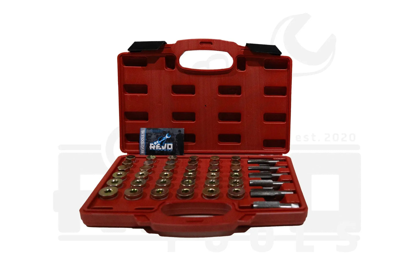 Schroefdraad Reparatieset voor Olie Aftapplug – Compleet 114-Delig | Open Koffer Revotools.nl Revotools