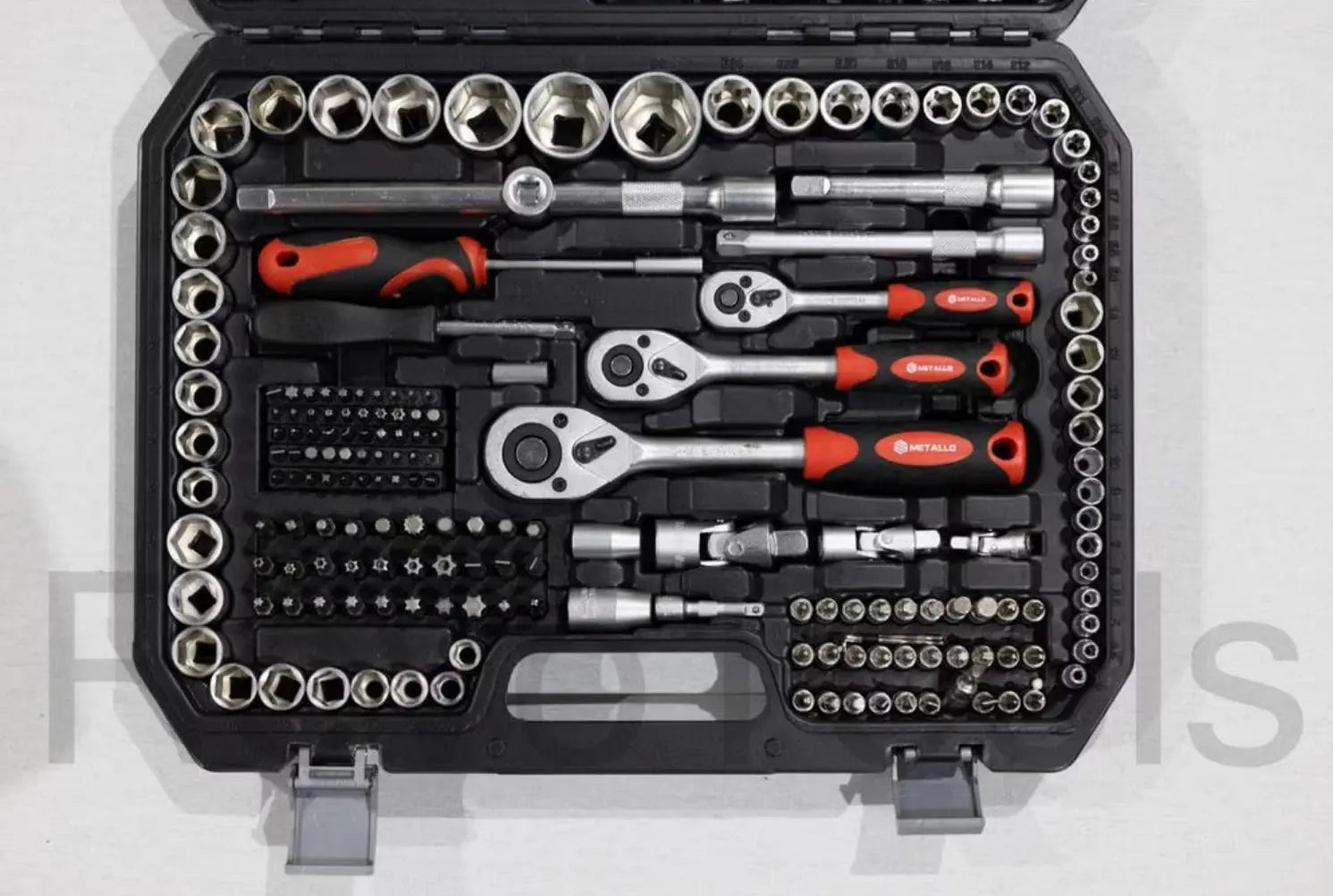 Doppenset 1/4 3/8 1/2 | Torx, Inbus, Steeksleutels 3 Ratels| 216-delig Revotools