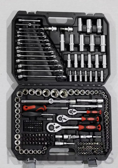 Doppenset 1/4 3/8 1/2 | Torx, Inbus, Steeksleutels 3 Ratels| 216-delig Revotools