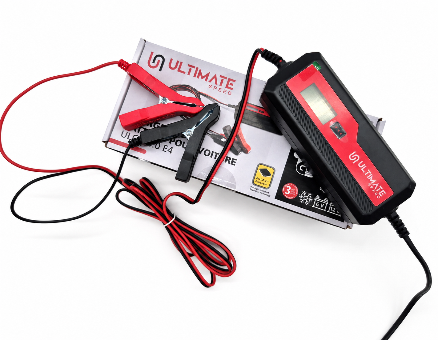 Ultimate Speed ULGD 5.0 E4 Acculader – 6V / 12V Auto & Motor Druppellader