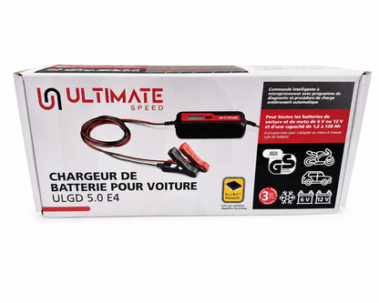 Ultimate Speed ULGD 5.0 E4 Acculader – 6V / 12V Auto & Motor Druppellader