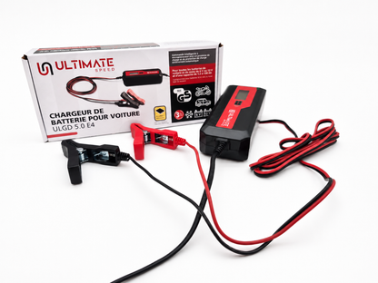 Ultimate Speed ULGD 5.0 E4 Acculader – 6V / 12V Auto & Motor Druppellader