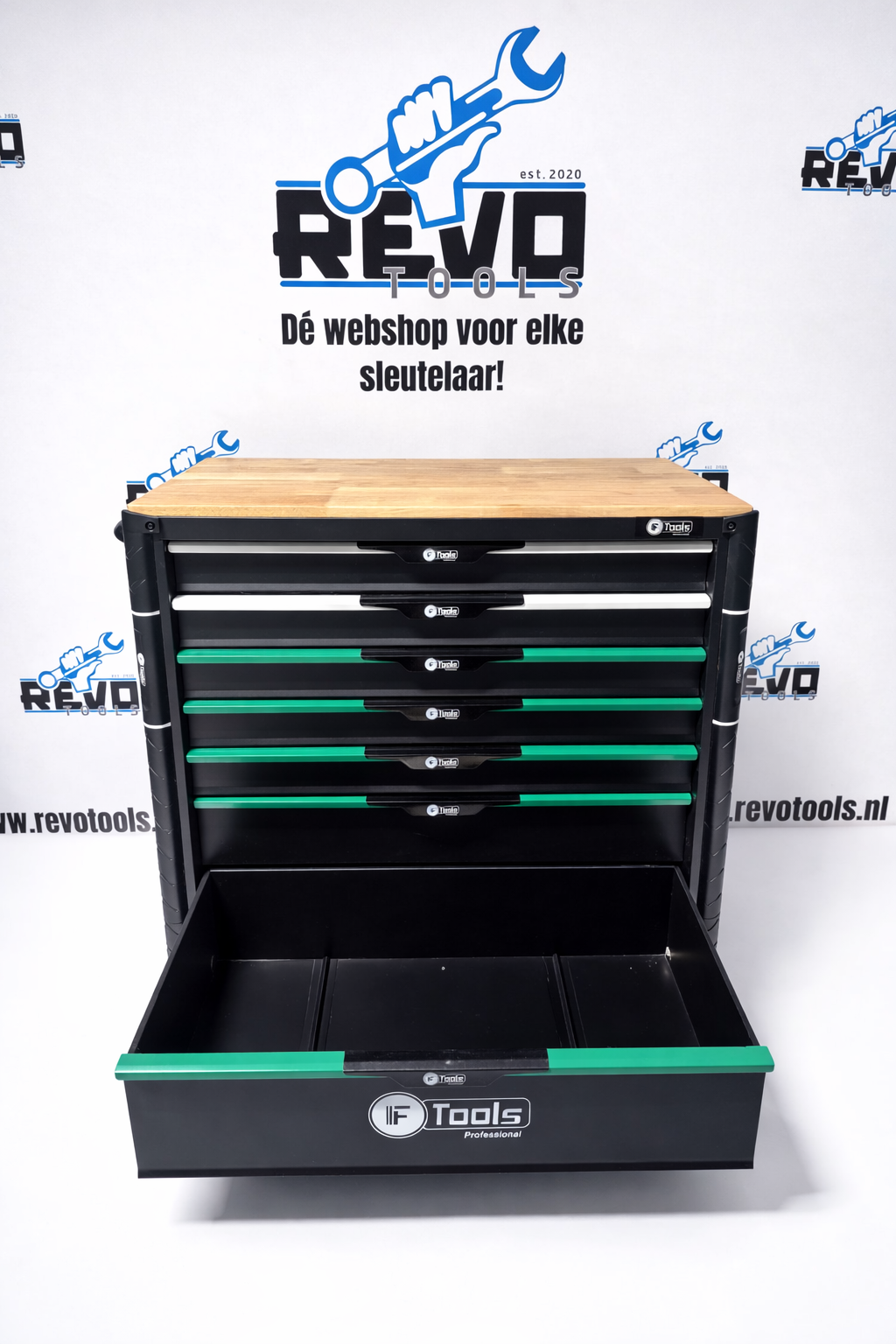 F Tools Gereedschapswagen 7 Laden – Compleet Gevuld (220 Delig) – Professionele Werkplaatswagen met Doppenset