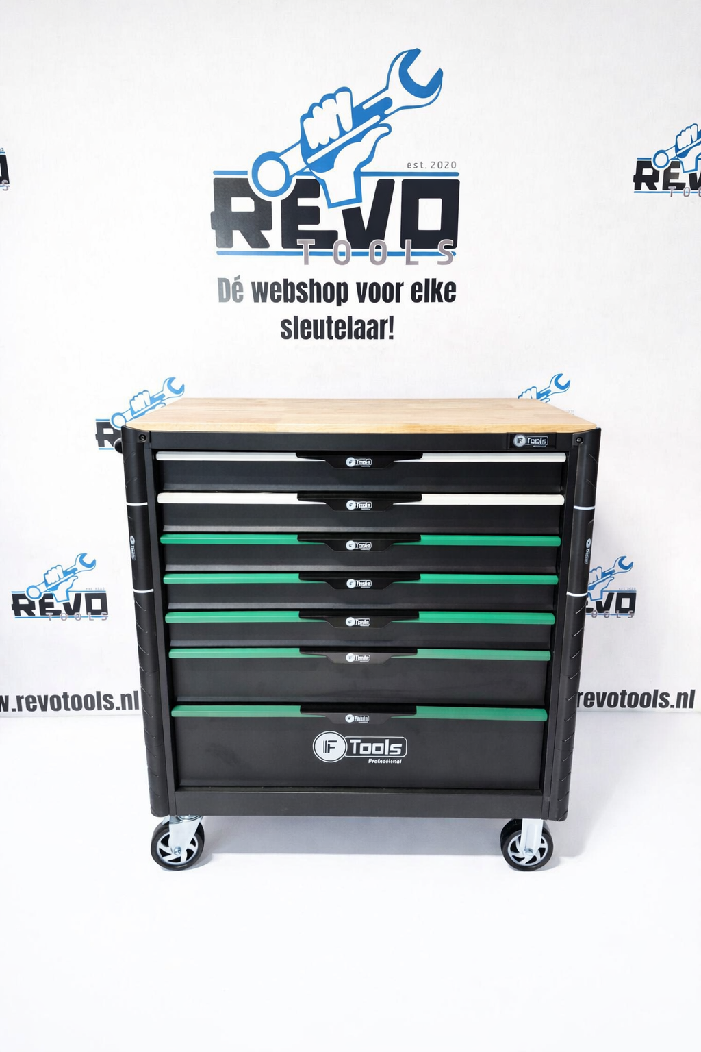 F Tools Gereedschapswagen 7 Laden – Compleet Gevuld (220 Delig) – Professionele Werkplaatswagen met Doppenset