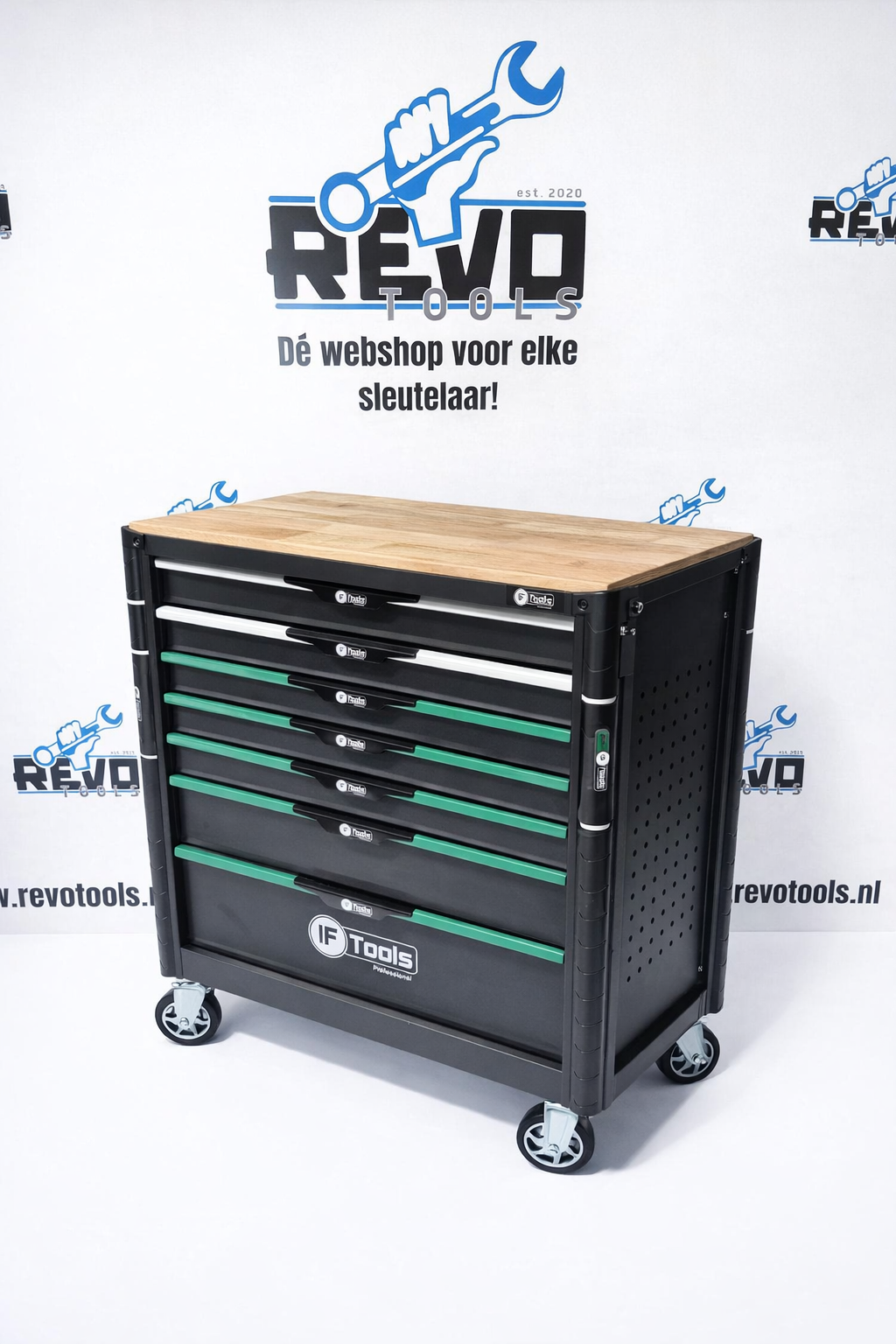 F Tools Gereedschapswagen 7 Laden – Compleet Gevuld (220 Delig) – Professionele Werkplaatswagen met Doppenset