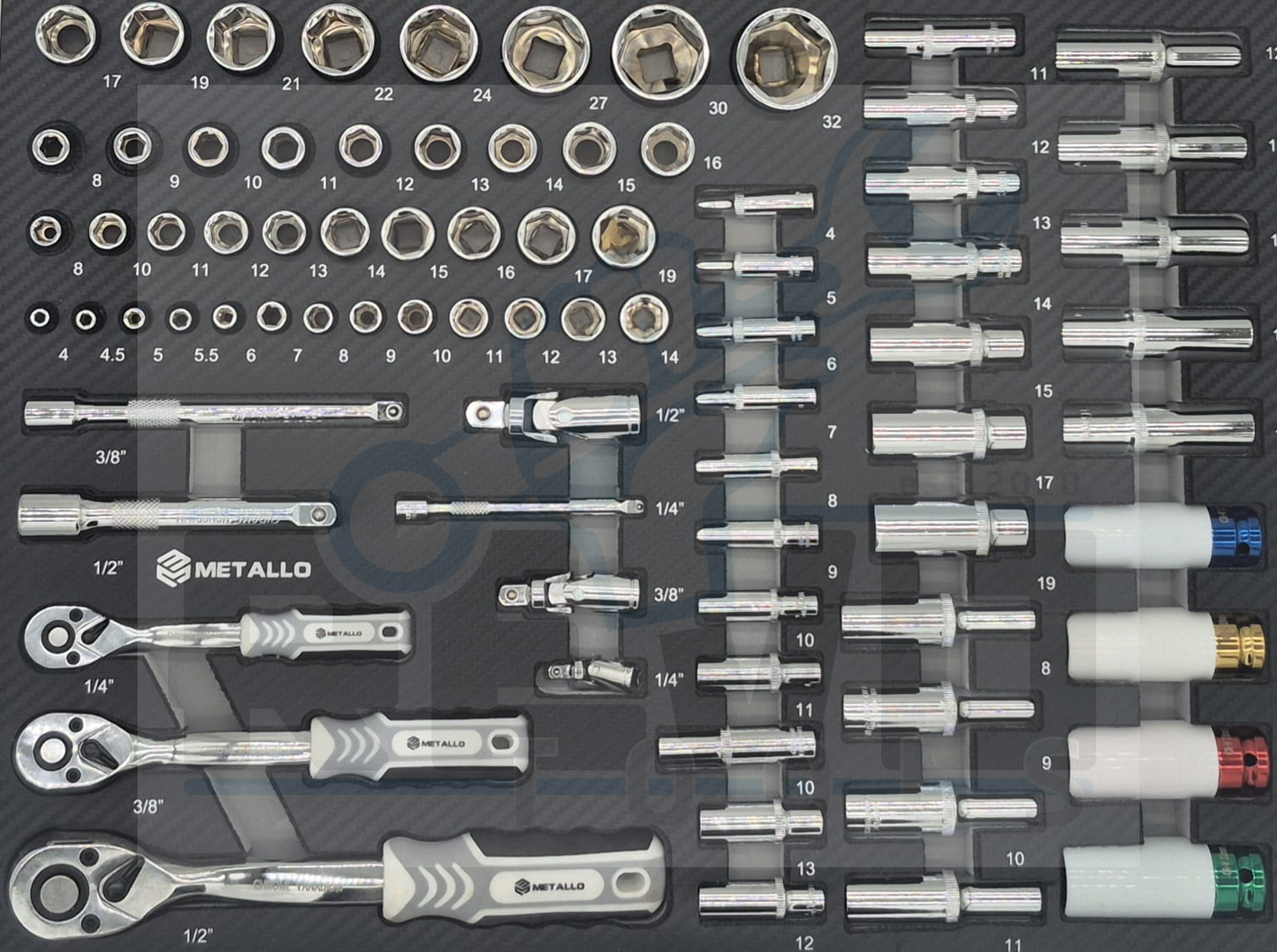 Metallo Pro gereedschapswagen compleet 10 laden – 300+ delig professioneel