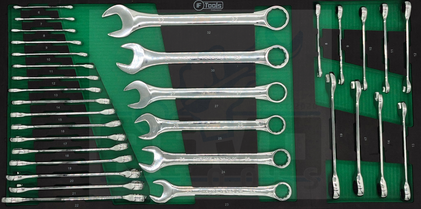 F Tools Gereedschapswagen 7 Laden – Compleet Gevuld (220 Delig) – Professionele Werkplaatswagen met Doppenset