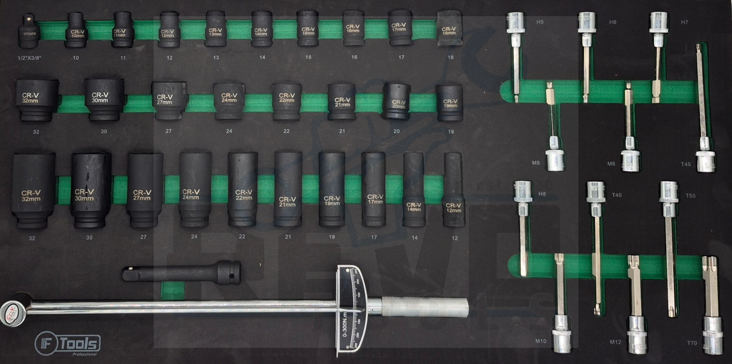 F Tools Gereedschapswagen 7 Laden – Compleet Gevuld (220 Delig) – Professionele Werkplaatswagen met Doppenset
