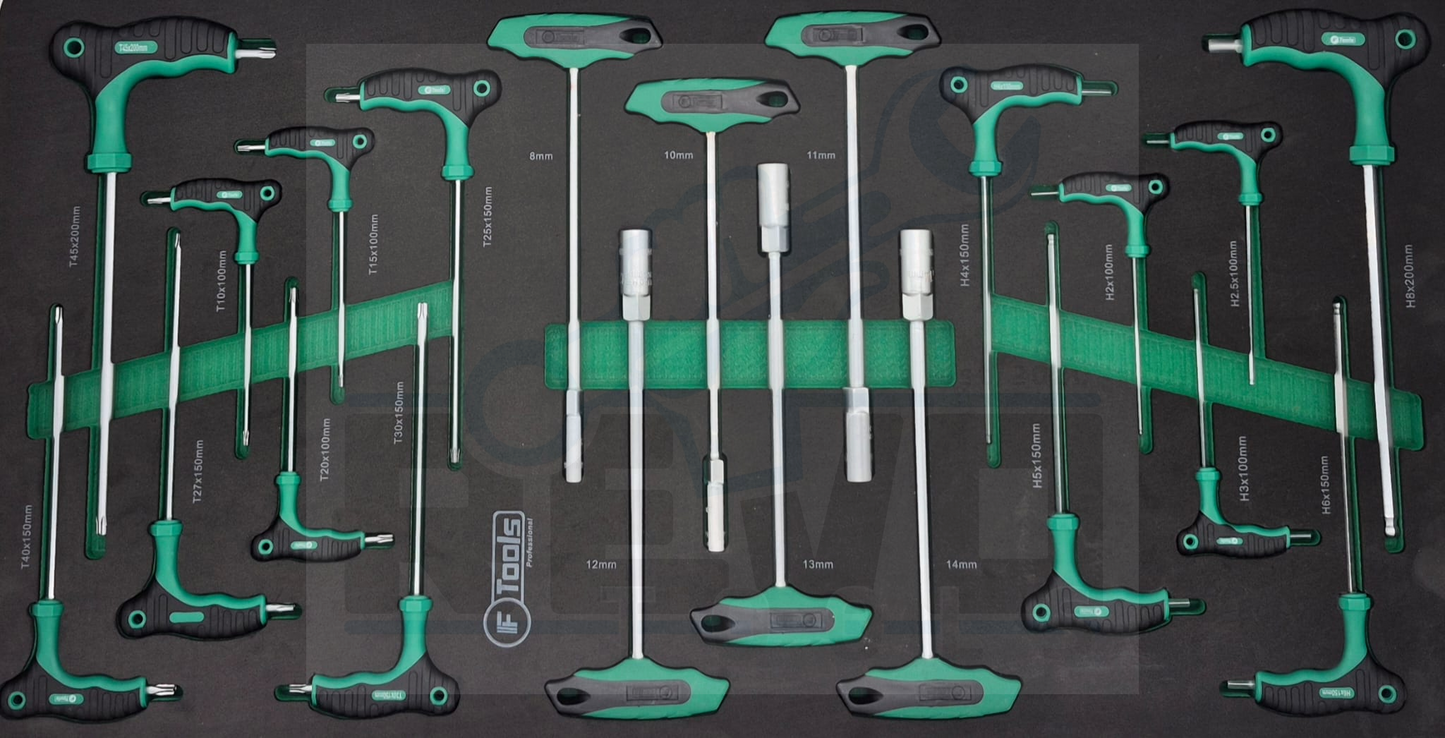 F Tools Gereedschapswagen 7 Laden – Compleet Gevuld (220 Delig) – Professionele Werkplaatswagen met Doppenset